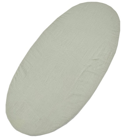 Muslin fitted sheet with elastic band 40 x 80 cm, mint