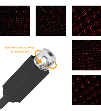 Mini LED Sterrenhemel Auto Projector – USB Sfeerverlichting Interieur