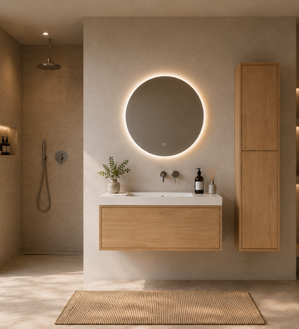 Houten badkamerkast Silence en Sunrise