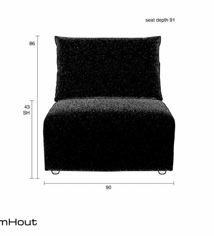 Outdoor sofa element Breeze