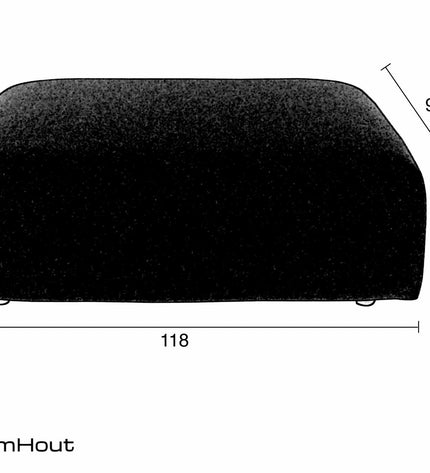Outdoor sofa element Breeze