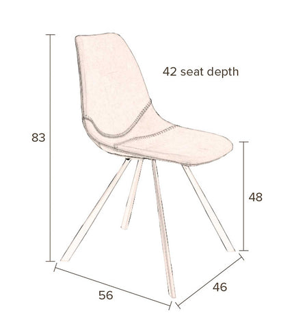 Stoel Dutchbone Franky Chair - per 2 stuks