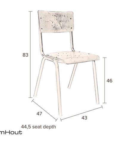 Stoel Dutchbone Scuola - per 4 stuks
