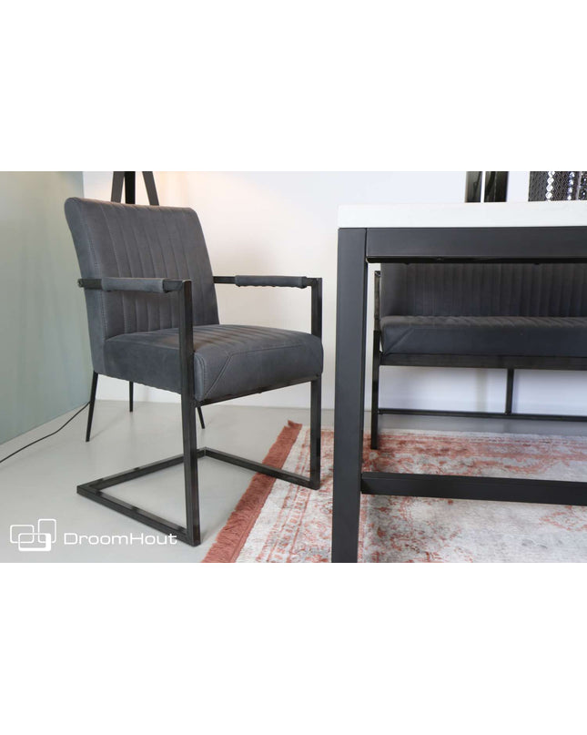 Stoel Tower Living Ferro met armleuning