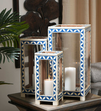 Lanterne en métal marocaine | Porte-bougie décoratif | Lumière ambiante intérieure/extérieure | Décoration de maison bohème et rustique