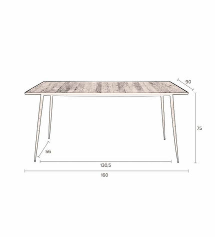 Eettafel Dutchbone Pepper