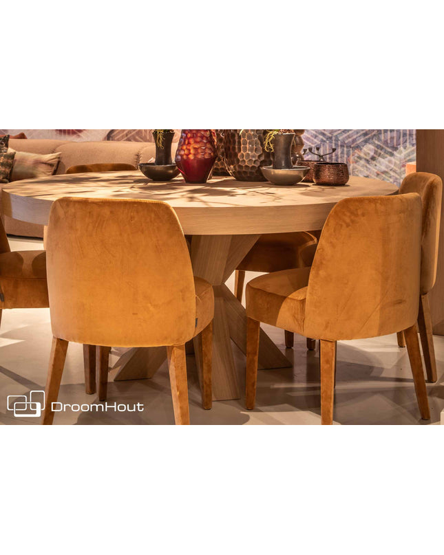 Ronde eettafel eiken Keijser&Co Big Top rond kruispoot