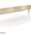 280/180 x 90 cm uitschuifbaar / metaal / Blank eiken