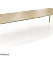 280/180 x 90 cm uitschuifbaar / massief eiken / Blank eiken