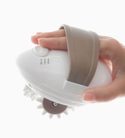 InnovaGoods anti-cellulitis electric massager for health and personal care, showing the device with massage rollers and control buttons.
