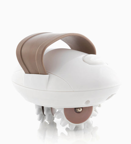 InnovaGoods electric anti-cellulitis massager for health and wellness, showing handheld device with massage rollers.