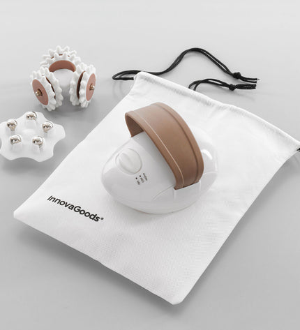 InnovaGoods anti-cellulitis elektrische massager for health and personal care, showing the device and its textured massage surface.
