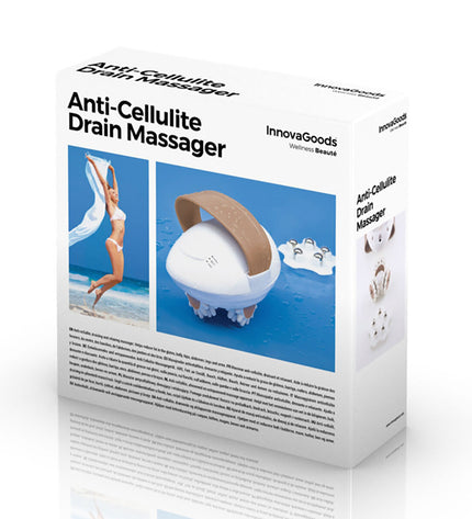 InnovaGoods anti-cellulitis electric massager for health and personal care, showing a handheld device with textured massage head.