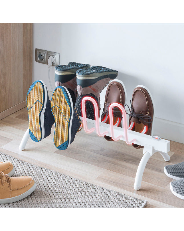 InnovaGoods electric shoe rack with 4 pairs, compact storage solution for organized footwear in home or kitchen areas.