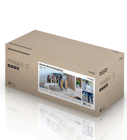 InnovaGoods electric shoe rack with 80W capacity holding 4 pairs of shoes, designed for home organization and storage.