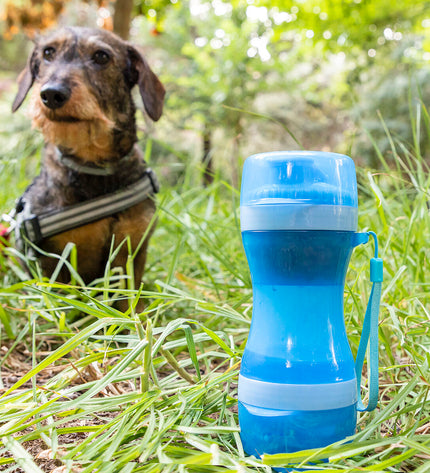InnovaGoods Pettap 2-in-1 pet water and food feeder for small animals, featuring a combined bowl and water dispenser.