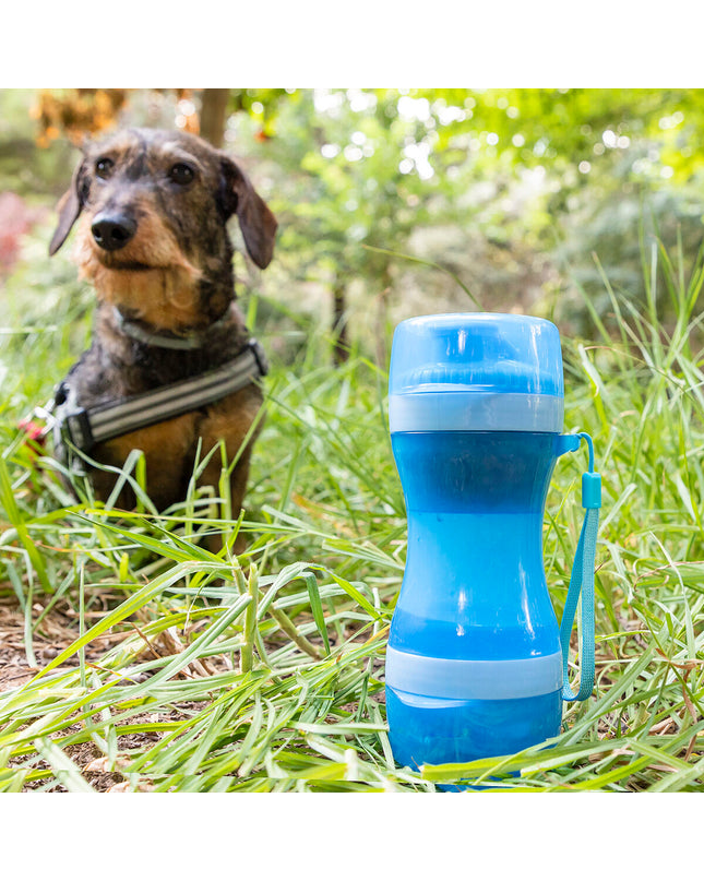 InnovaGoods Pettap 2-in-1 pet water and food feeder for small animals, featuring a combined bowl and water dispenser.