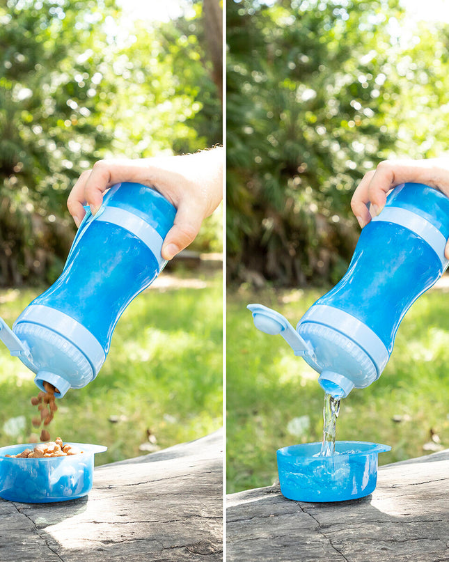InnovaGoods Pettap 2-in-1 pet water and food bowl for small animals, featuring a convenient combined design for pets.