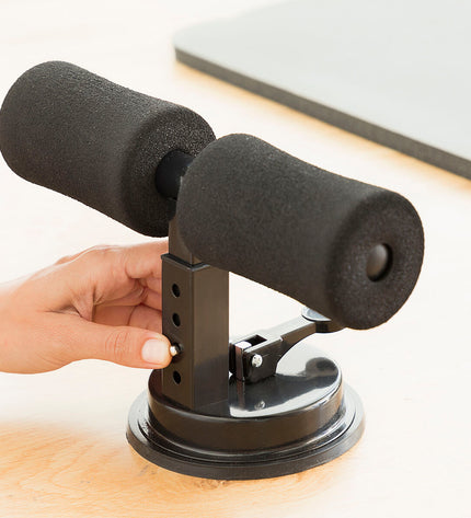 InnovaGoods CoreUp abdominal exercise grip with suction cup and exercise guide for fitness and outdoor workouts.