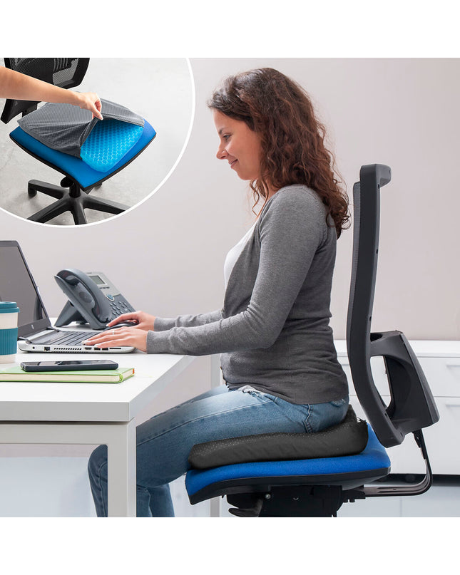 InnovaGoods Honingraat gelkussen Hexafresh for health and wellness, showing the honeycomb-shaped gel cushion on a neutral background.