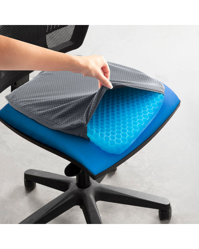 InnovaGoods Hexafresh honingraat gelkussen for health and wellness, showing the textured honeycomb design for comfort.