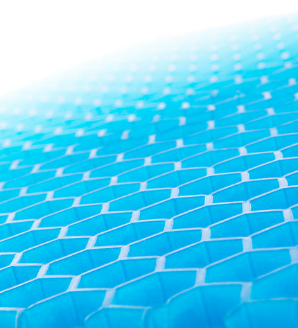 InnovaGoods Honingraat gelkussen Hexafresh voor gezondheid en welzijn, geeft comfort en ondersteuning in een close-up van het gelkussen