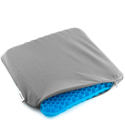 InnovaGoods Honingraat gelkussen Hexafresh for health and wellness, showing the honeycomb-shaped gel cushion on a neutral background.