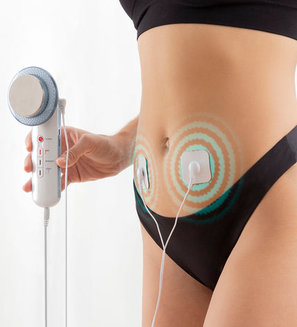 InnovaGoods CellyMax 3-in-1 ultrasound cavitation anti-cellulitis device with infrared and electrostimulation for body wellness.