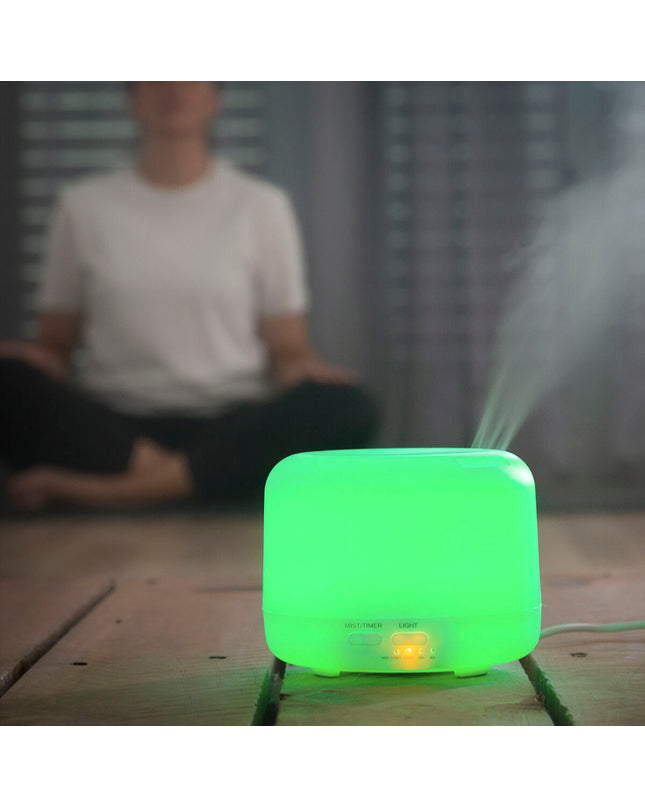 InnovaGoods Aromaverstuiver bevochtiger with multi-color LED lights, portable humidifier for home and kitchen use.