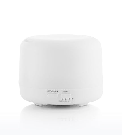 InnovaGoods Aromaverstuiver bevochtiger with multicolored LED lights, portable air conditioning device for home and kitchen use.