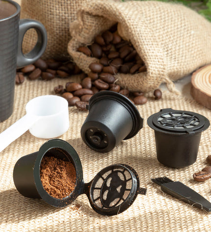 Set van 3 herbruikbare koffiecapsules van InnovaGoods voor koffie en thee, geschikt voor huis en koken.