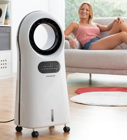 InnovaGoods bladloze, verdampende draagbare airconditioner with LED display for home cooling and comfort.