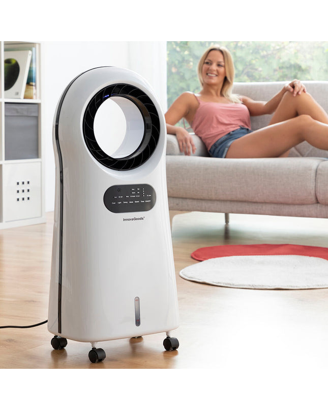 InnovaGoods bladloze, verdampende draagbare airconditioner with LED display for home cooling and comfort.