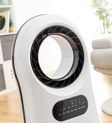 InnovaGoods bladloze, verdampende draagbare airconditioner with LED display, designed for home cooling and comfort.