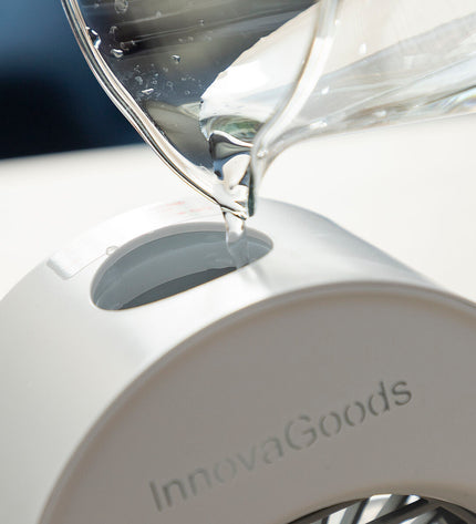 InnovaGoods Mini Ultrasone luchtbevochtiger met LED-verlichting, draagbaar huis- en kookaccessoire voor luchtbevochtiging.
