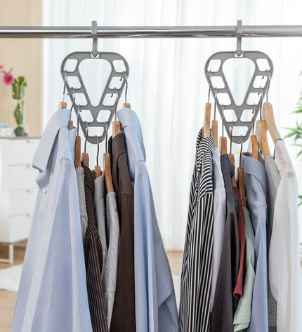 InnovaGoods organizer set for hangers with two pieces, ideal for closet storage and home organization.