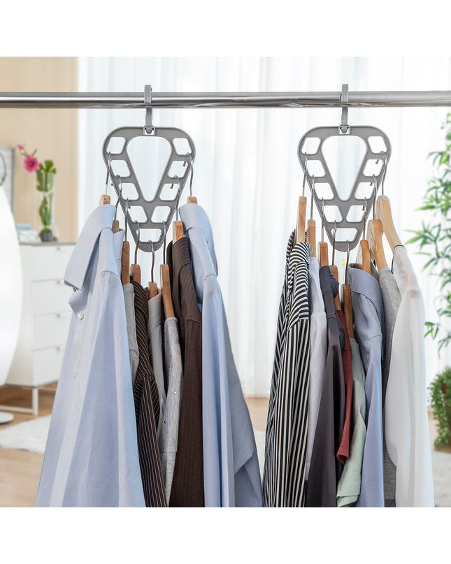 InnovaGoods organizer set for hangers with two pieces, ideal for closet storage and home organization.