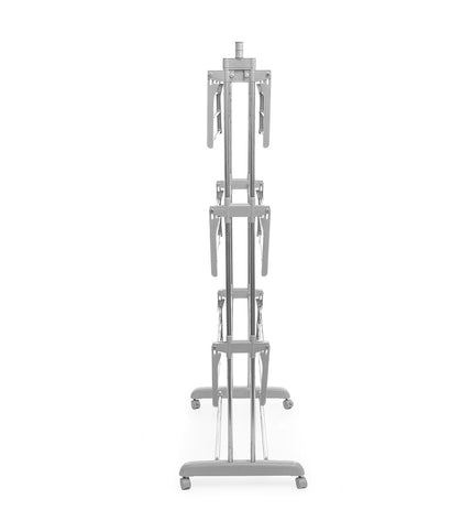 InnovaGoods foldable vertical clothes drying rack on wheels with 24 rods for laundry drying and home organization.