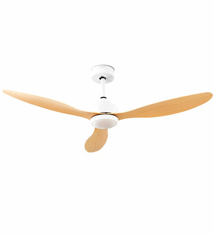 InnovaGoods plafondventilator with LED lighting and three ABS blades, 52-inch diameter, wood finish, 36W for home and kitchen use