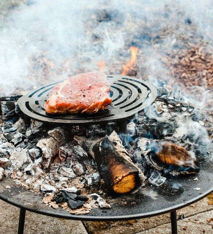 Fire Bowl Griddle Cast Iron with Legs 44 cm