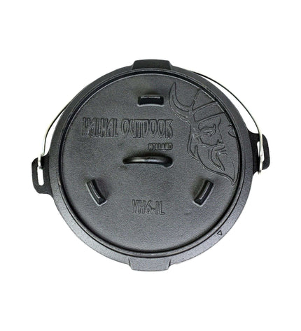 Dutch Oven Cast Iron with Legs Outdoor 6.1 Liters