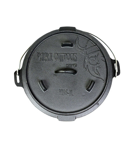 Dutch Oven Cast Iron with Legs Outdoor 6.1 Liters