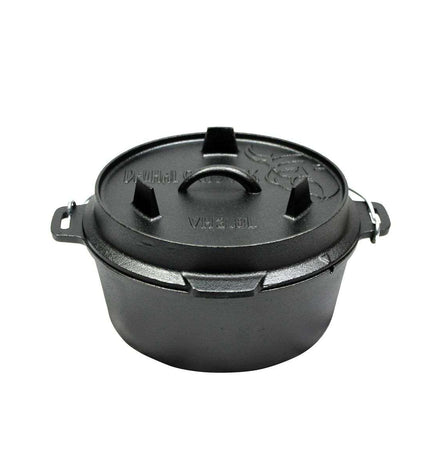 Dutch Oven Roasting Pan Cast Iron 8 Liters