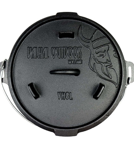 Dutch Oven Roasting Pan Cast Iron 8 Liters