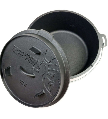 Dutch Oven Roasting Pan Cast Iron 8 Liters
