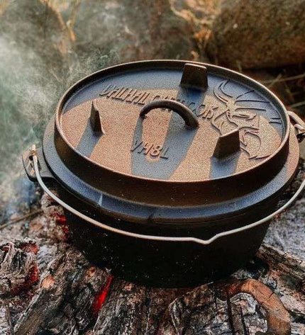 Dutch Oven Roasting Pan Cast Iron 8 Liters