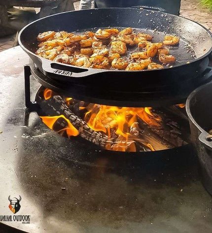 35 cm cast iron plancha skillet with handles