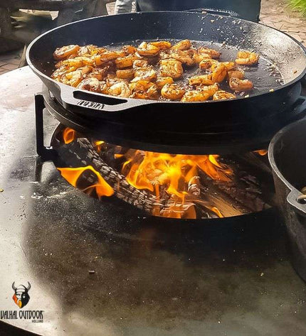 35 cm cast iron plancha skillet with handles