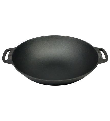 Cast Iron Wok Pan with Handles 36 cm