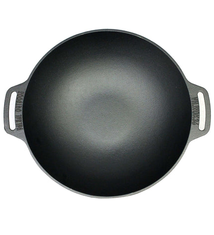 Cast Iron Wok Pan with Handles 36 cm